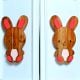 Handcrafted Acacia Wood Bunny Handle Pair